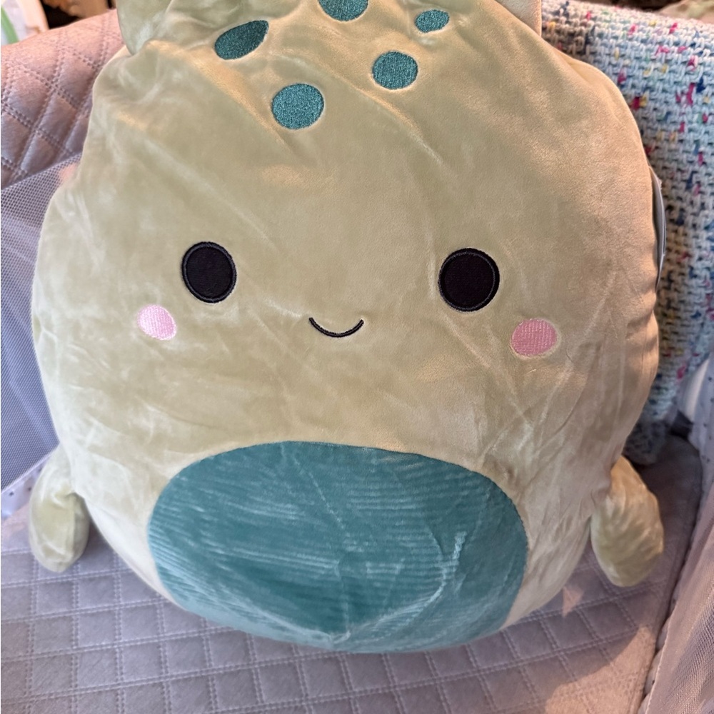 Cute Plush Toy with Teal and Pink Accents